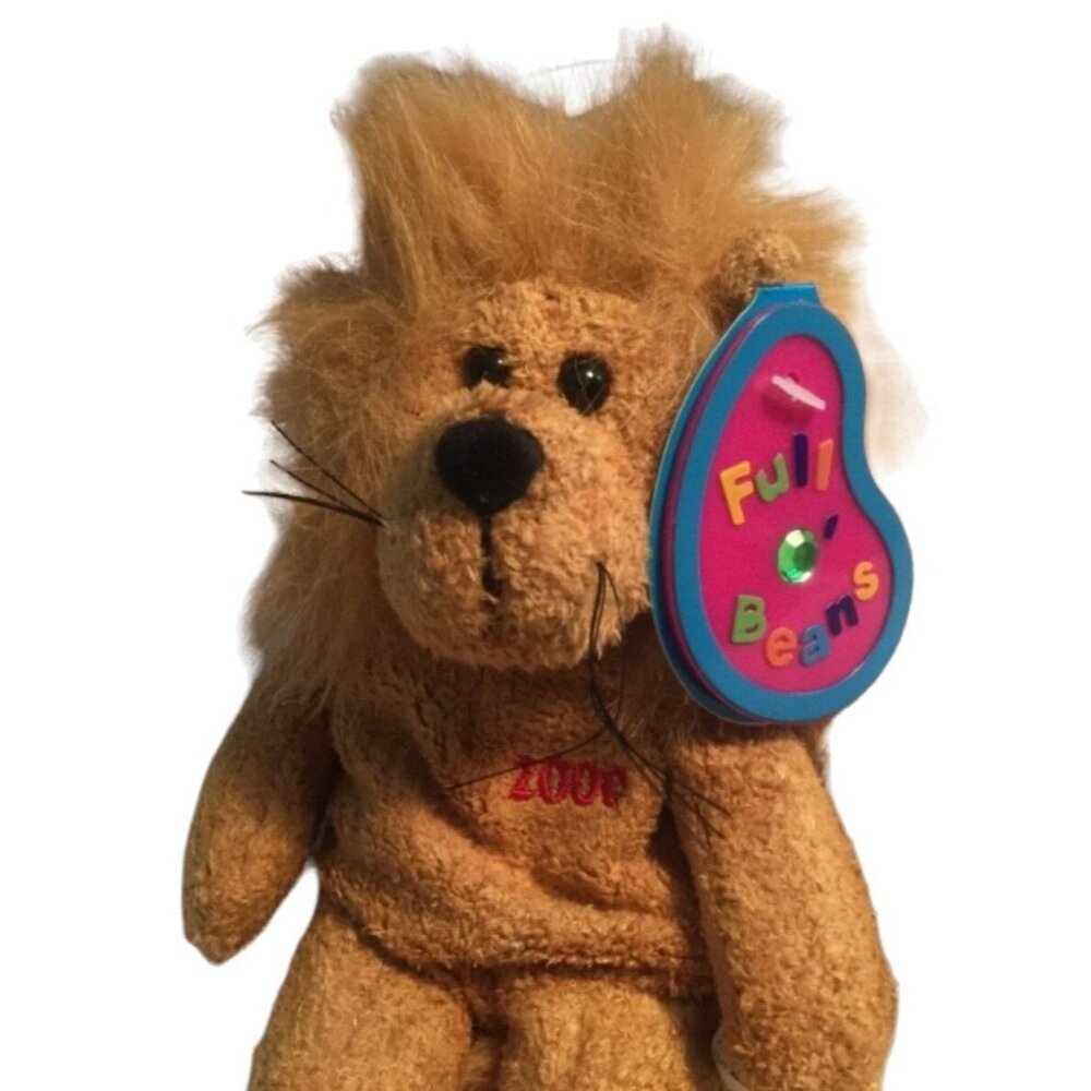 Avon Full O'Beans August Birthstone Purrdy the Lion -Plush Character 2000